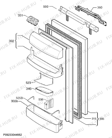 Взрыв-схема холодильника Smeg UKUD7122CSP - Схема узла Door 003